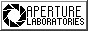 a photo of the Aperture Laboratories logo from Portal