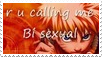 a picture of Naruto Uzumaki with the text 'R U calling me bisexual?'